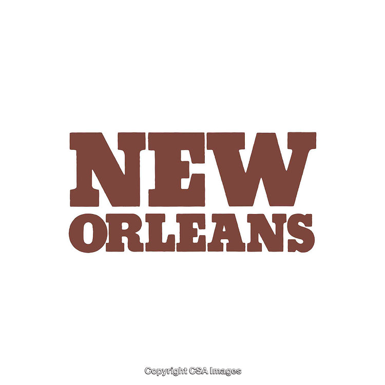 Vintage New Orleans Typography on Classic White Background