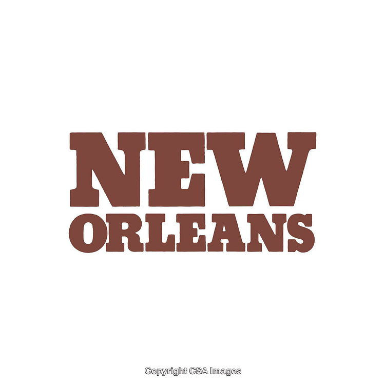 Vintage New Orleans Typography on Classic White Background