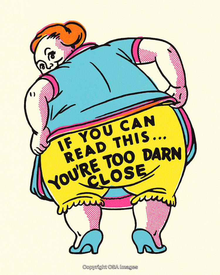 Humorous Pop Art Illustration Featuring a Playful and Bold Typography Message