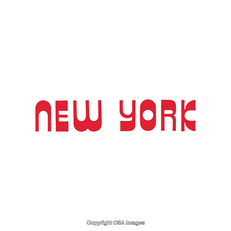 Modern Logo Design of New York with Red Stylish Lettering