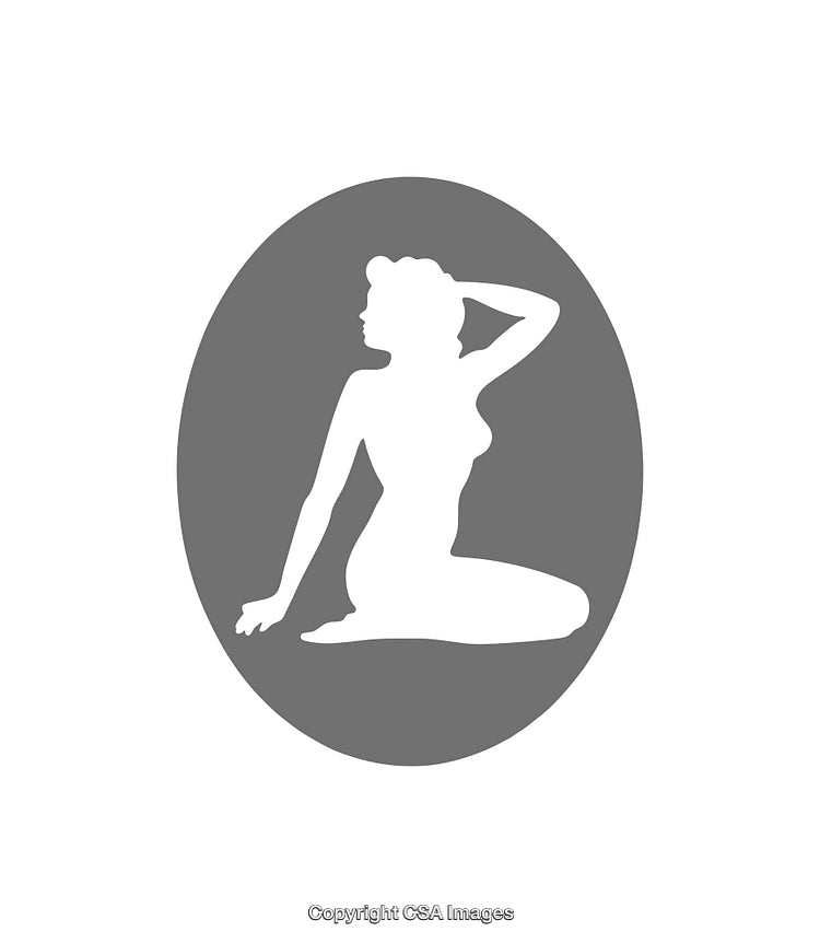 Silhouette of a Seated Figure in a Minimalist Emblem Design