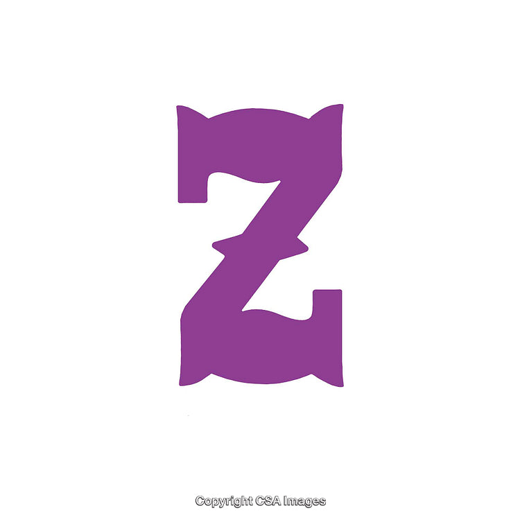 Purple Stylized Letter Z Against a White Background