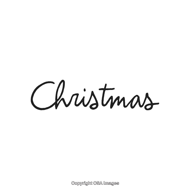 Handwritten Christmas Text on White Background for Festive Designs