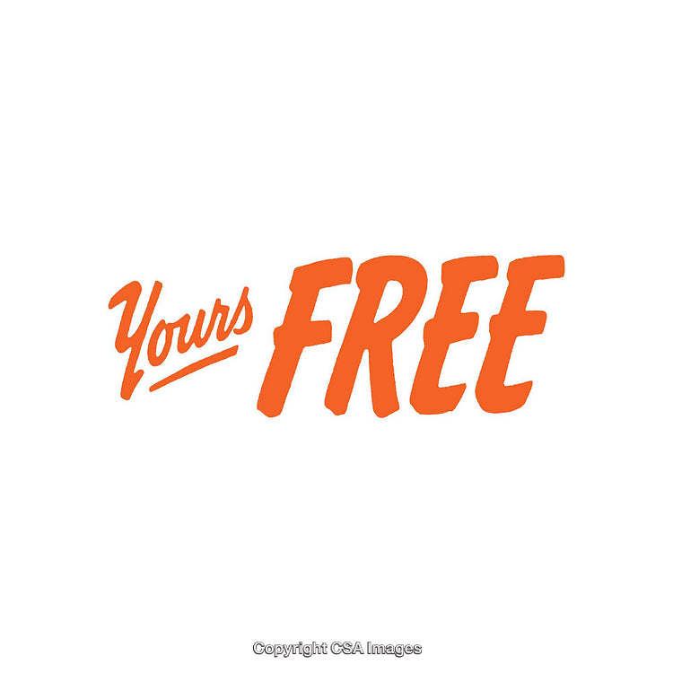 Inspirational Graphic With Orange "Yours Free" Message on White Background