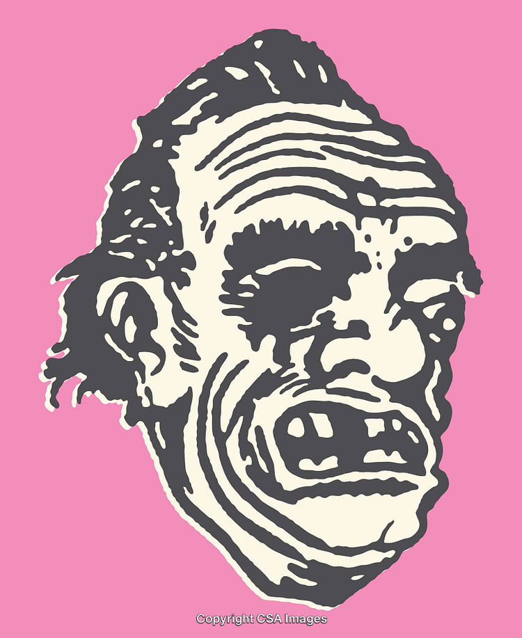 Abstract Line Art Illustration on a Pink Background