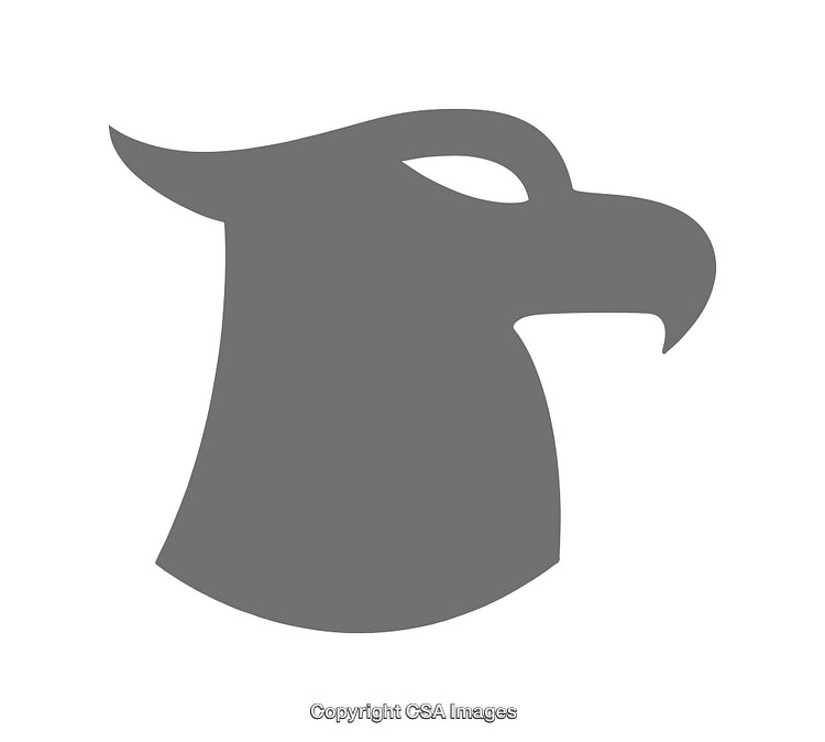 Minimalist Gray Eagle Icon in Profile View