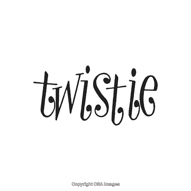 Stylized Decorative Typography Artwork Featuring the Word 'Twistie' in Unique Font