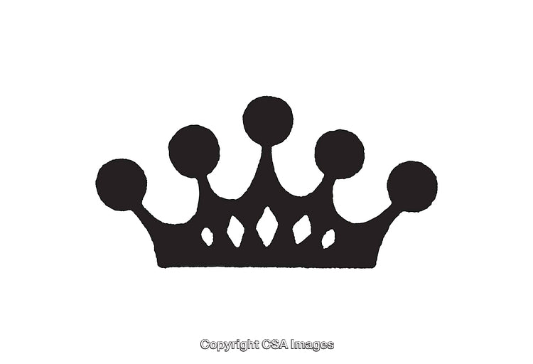 Simple Black Crown Icon with Bold Minimalistic Design