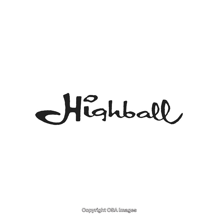 Elegant Handwritten Highball Logo on White Background