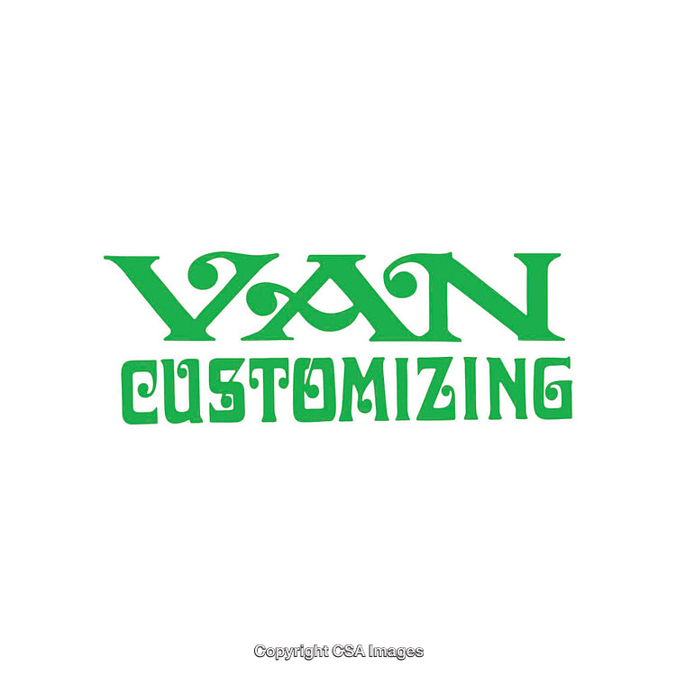 Green Typography Logo for Van Customizing with Bold Script Style