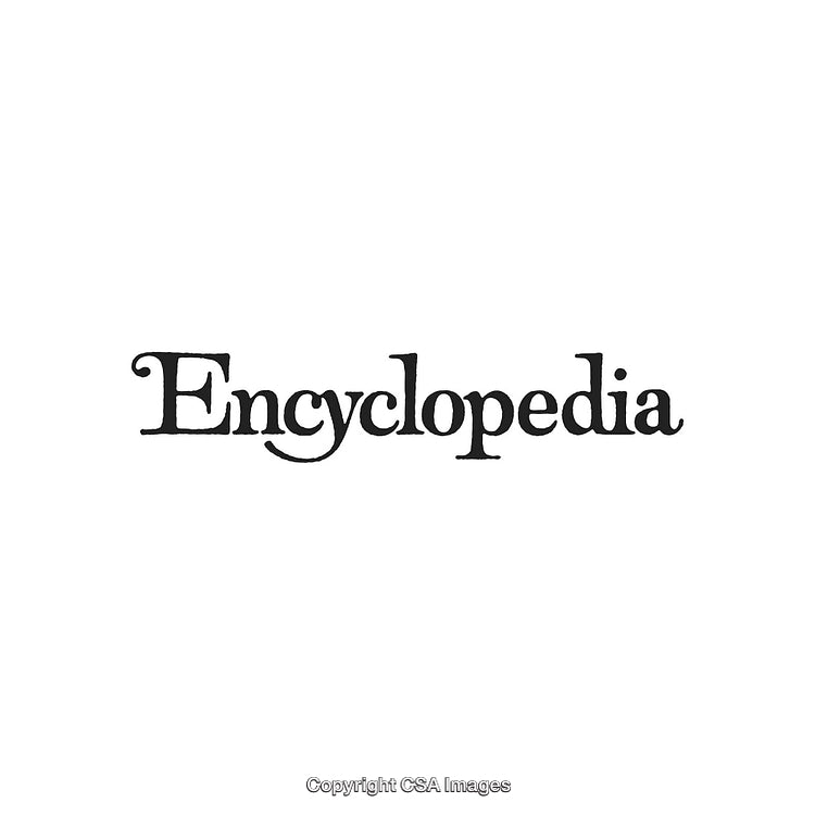 Elegant Typeface Illustration Featuring the Word Encyclopedia in Black on White Background