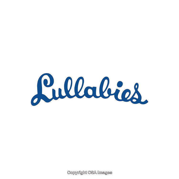 Creative Blue Typography Design Featuring the Word 'Lullabies'