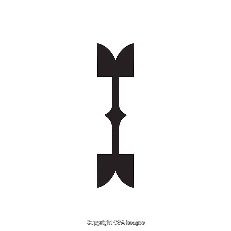 Minimalist Monochromatic Illustration of the Letter I with Symmetrical Design
