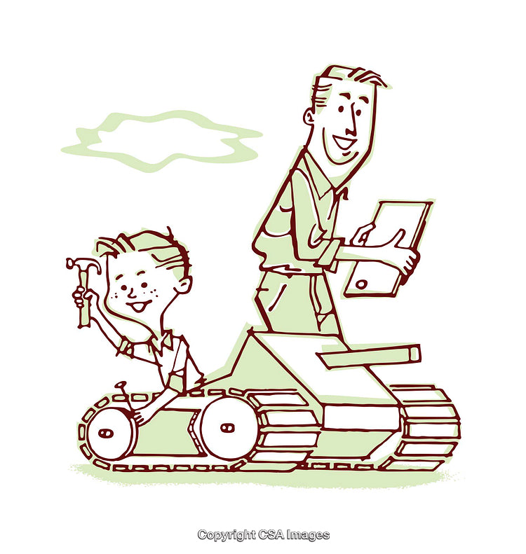 Father and Son Collaborate on a Creative Mechanical Project