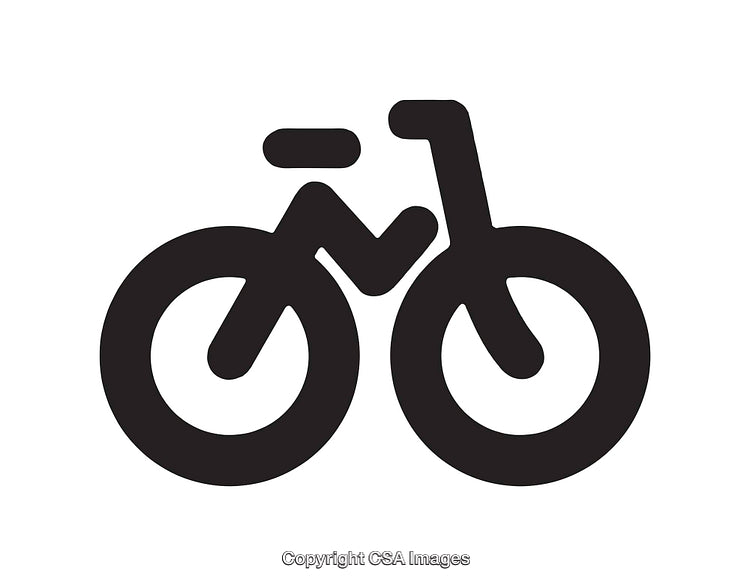 Minimalist Bicycle Icon in Black and White Design