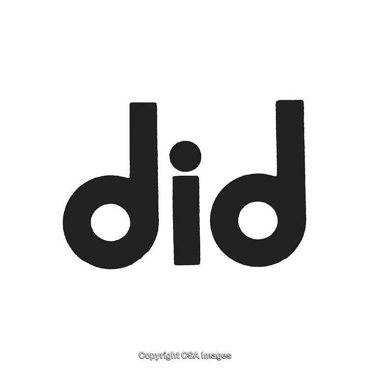Bold Black 'Did' Text Design on Clean White Background