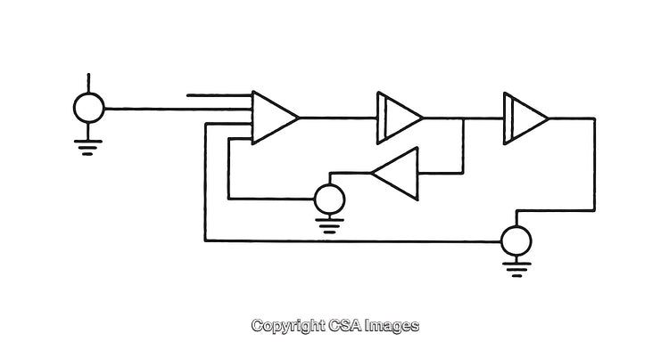 Black and White Circuit Diagram Illustrating Logic Gate Connections