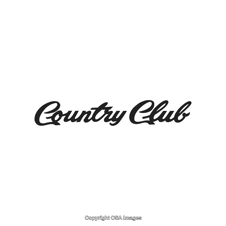 Elegant Black Text Logo That Reads 'Country Club' on White Background