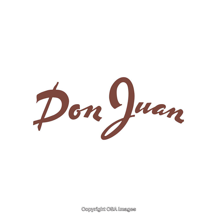 Elegant Calligraphy of Don Juan Text in Smooth Brown Tone