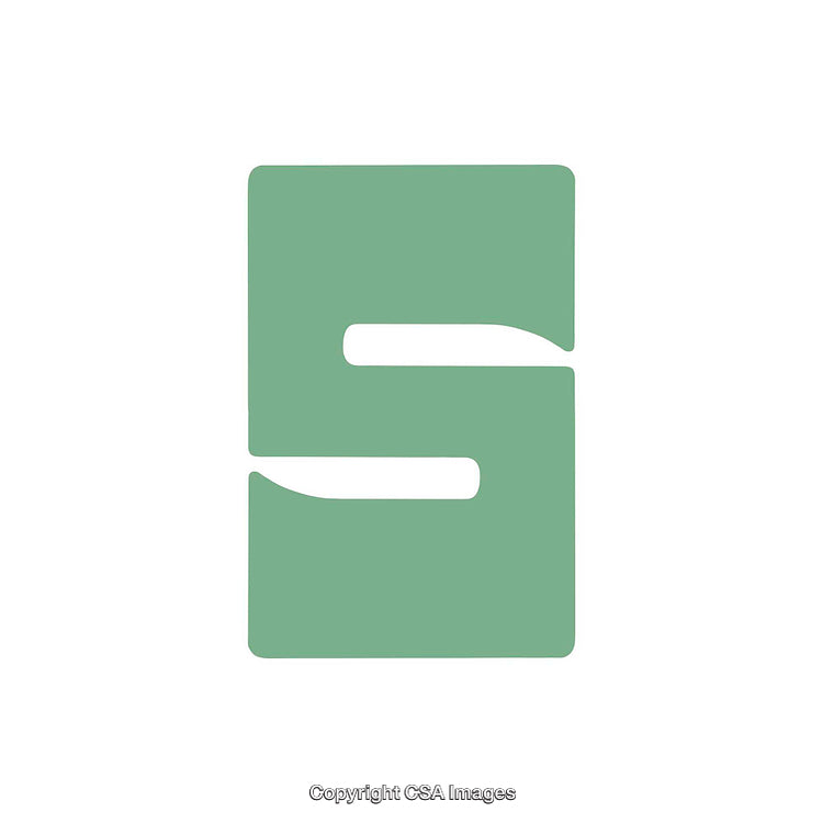 Simplistic Green Letter S Design on a White Background