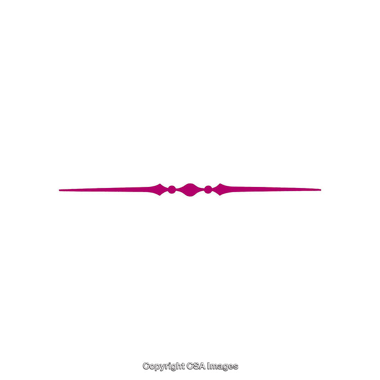 Elegant Pink Decorative Flourish Art Design Element on White Background
