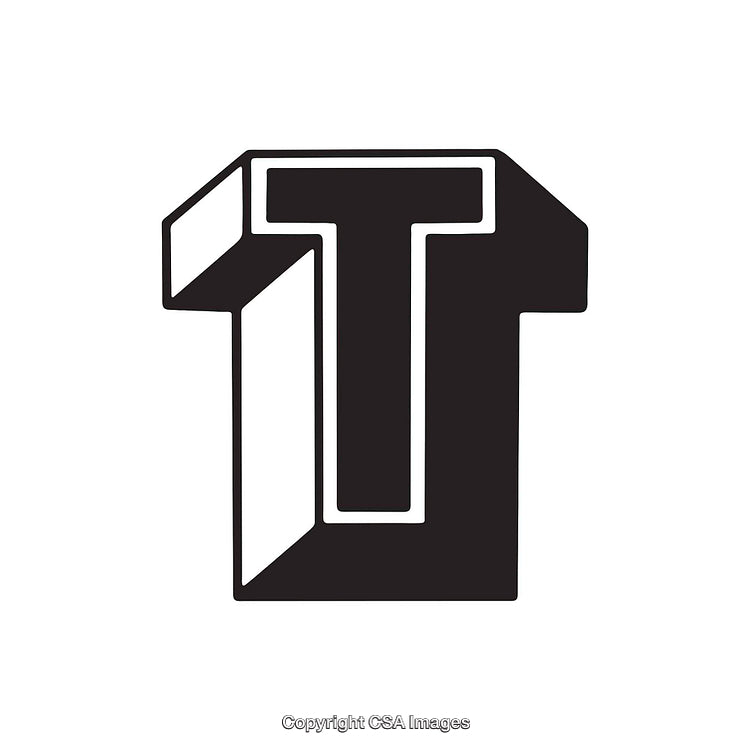 Stylized Black And White Image Featuring The Letter T Design