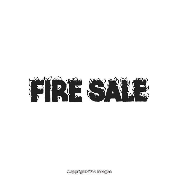Text Design Representing a Fire Sale Promotion on White Background