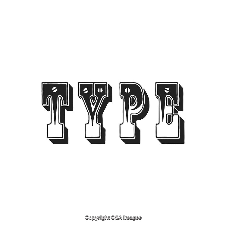 Vintage-Inspired Typography Text Design in Black and White with Unique Letter Style