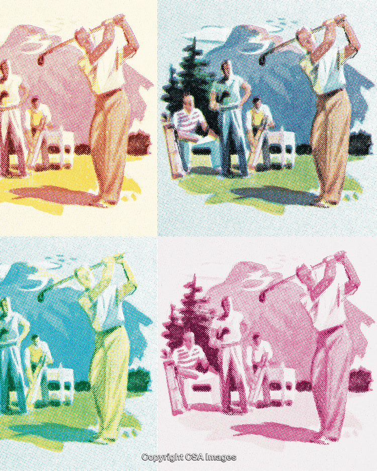 People Golfing