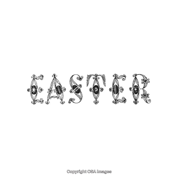Beautifully Designed Easter Typography with Elegant Decorative Elements