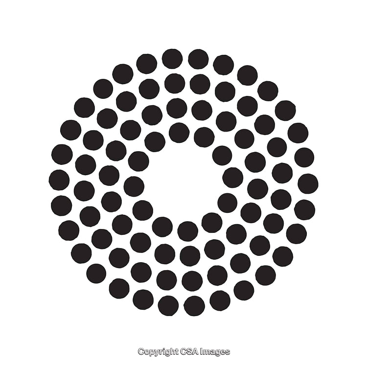 Monochrome Circular Dot Design in Modern Abstract Style