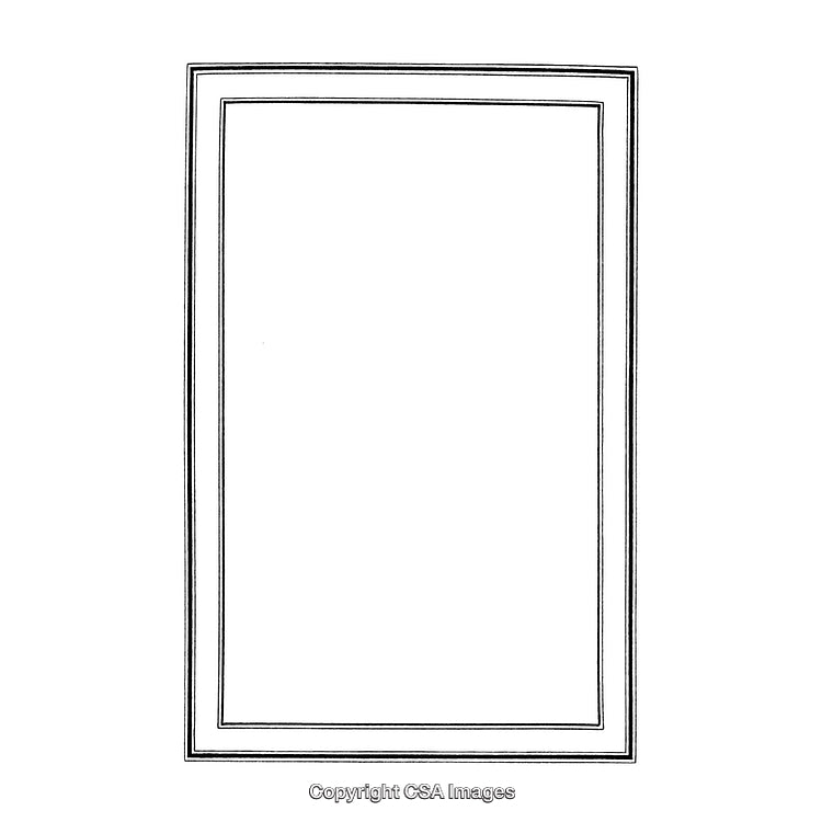 Black and White Rectangular Decorative Borders for Creative Designs