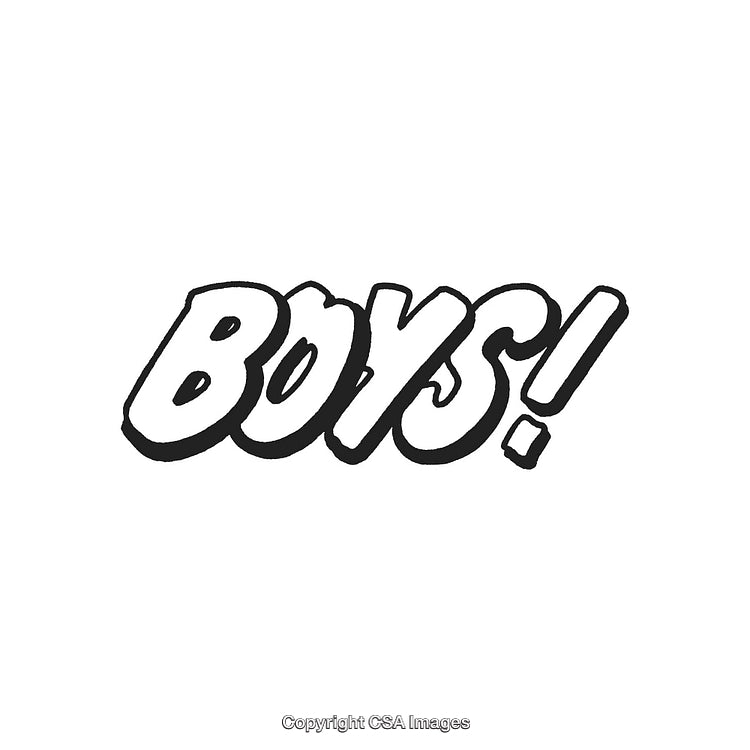 Bold Black and White Typography Artwork for Boys Enthusiasts