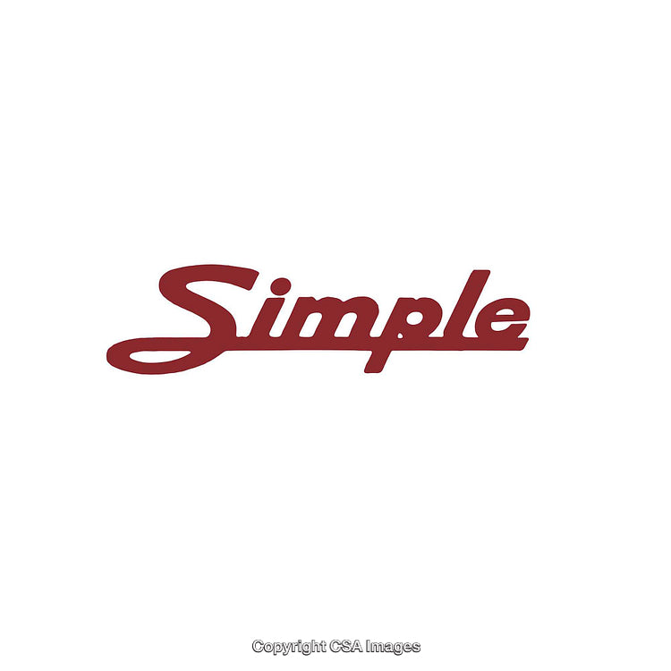 Minimalistic Design Featuring the Word Simple in Bold Typography on White