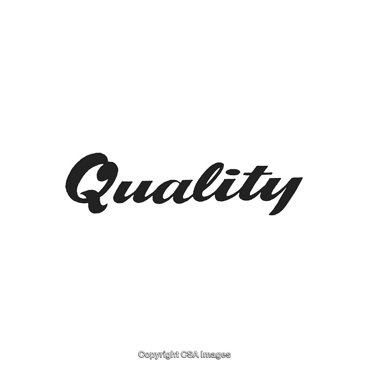 Minimalist Typography Art Featuring the Word 'Quality' in Elegant Script