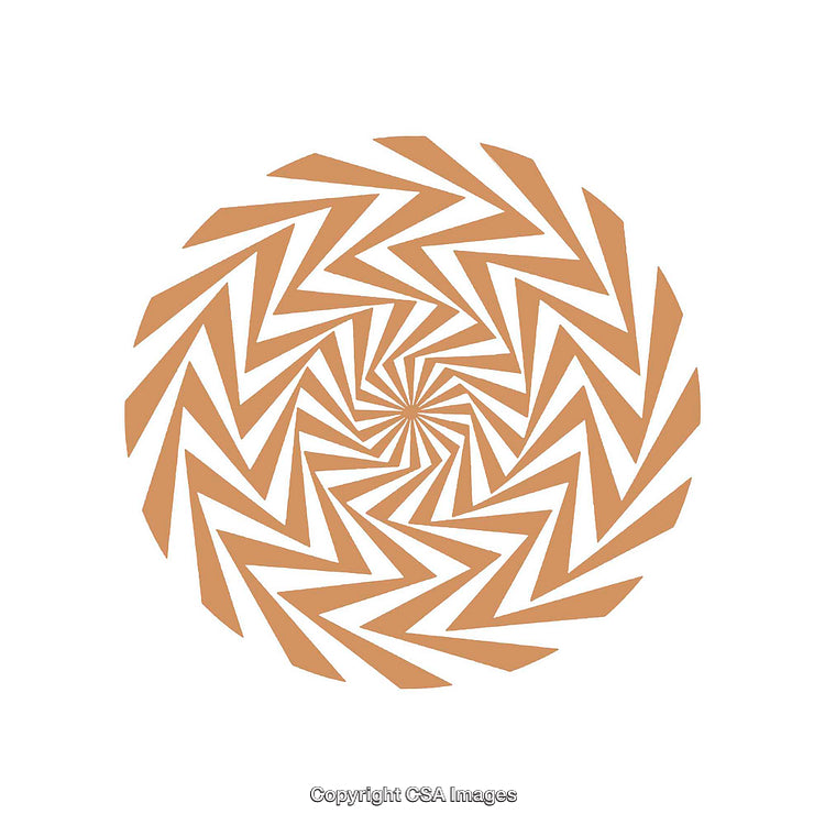 Abstract Spiral Pattern of Geometric Zigzag Shapes in Sepia Tones