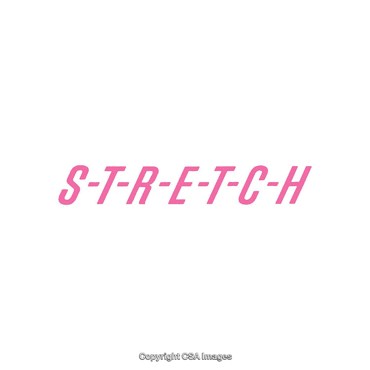 Minimalist Pink Stretch Word Typography On White Background