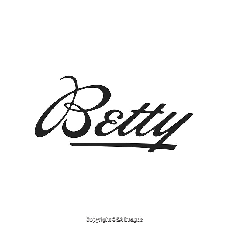 Stylish Calligraphic Design Featuring the Name Betty in Elegant Script