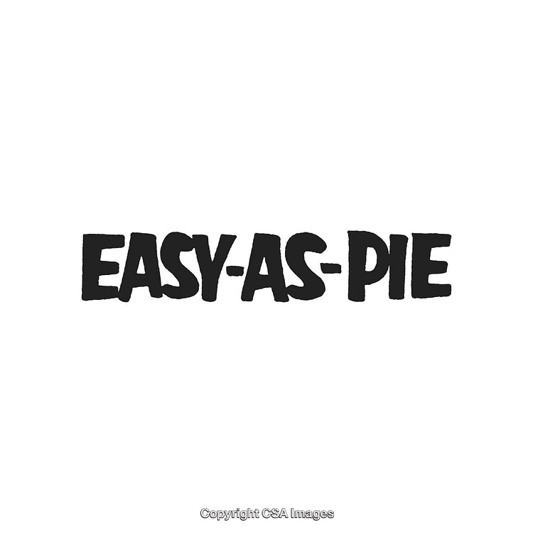 Bold Black Text Spelling 'Easy-As-Pie' on Clean White Background