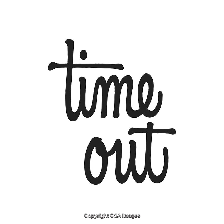 Handwritten Time Out Phrase with Minimalistic and Elegant Design