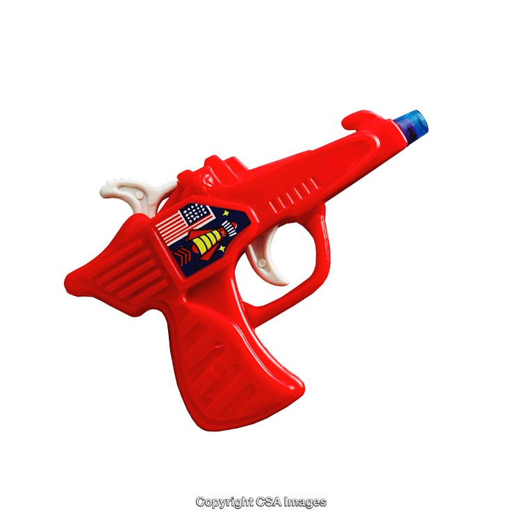 Red Toy Space Gun with Colorful Design for Children