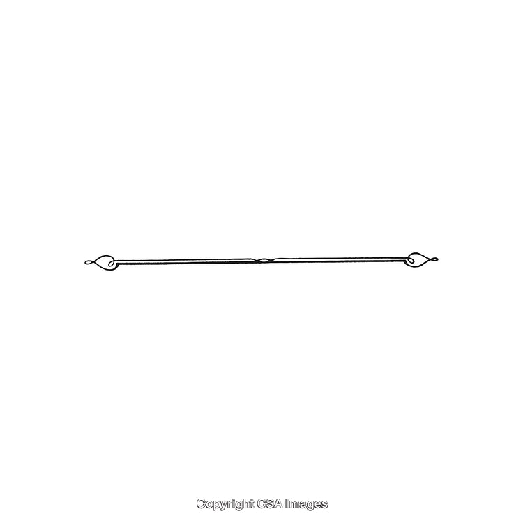 Elegant Linear Black and White Decorative Ornament Design Illustration