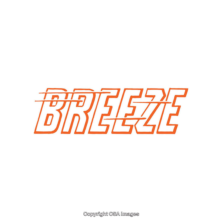 Dynamic Orange Breeze Text with Modern Stylish Visual Effect on White Background