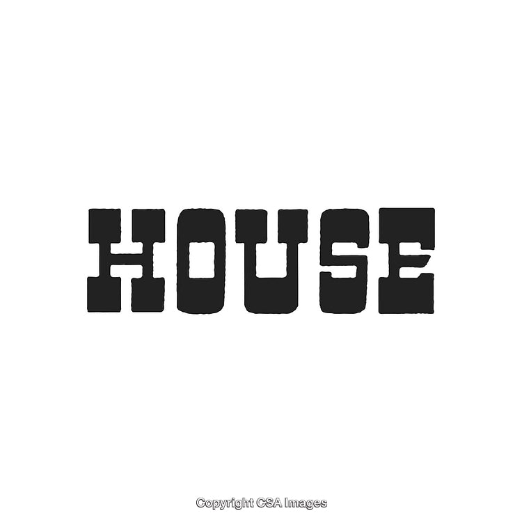 Bold Black Typography Displaying the Word 'House' on a White Background