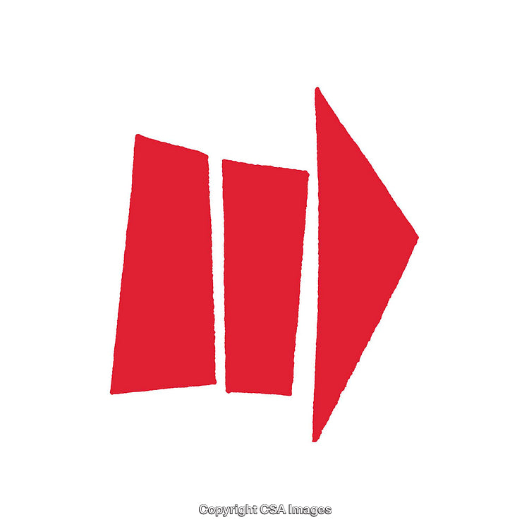 Abstract Red Geometric Shapes on a Clean White Background