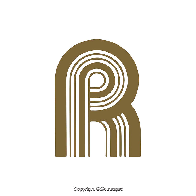 Creative Typography Design of Letter R with Minimalist Style