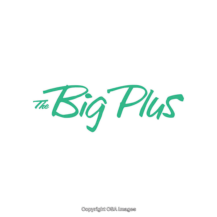 Modern Stylized Calligraphy Text Featuring The Big Plus Message in Green
