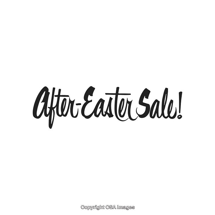 Bold After-Easter Sale Promotion Typography on White Background