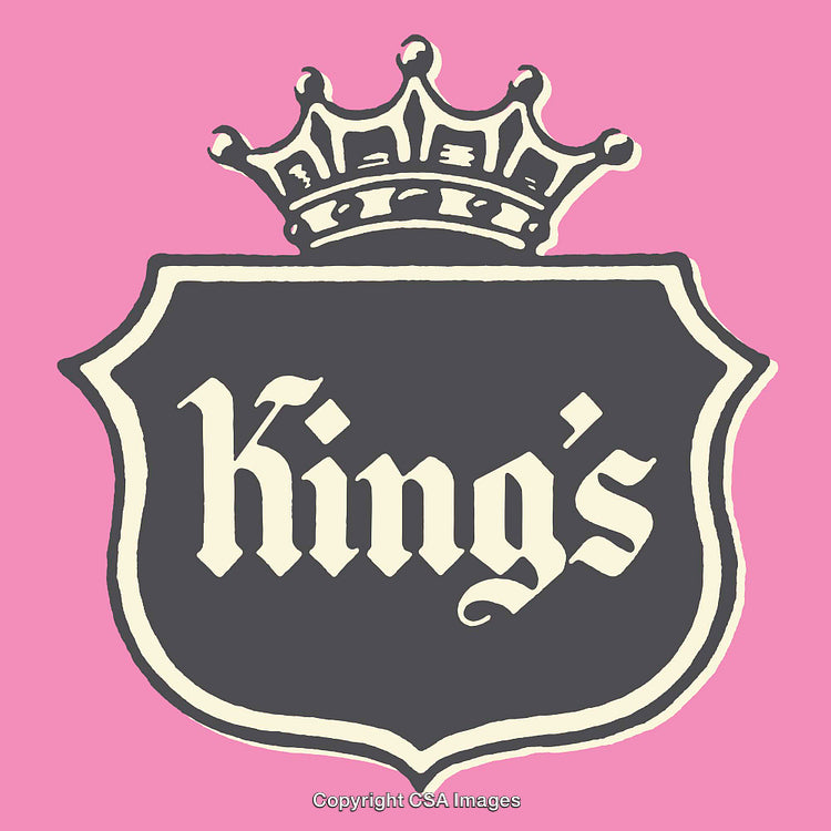 Elegant Crest Design Featuring Crown and Ornate Typography