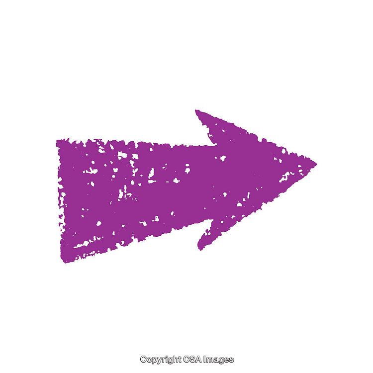 Textured Purple Arrow Pointing Right on White Background